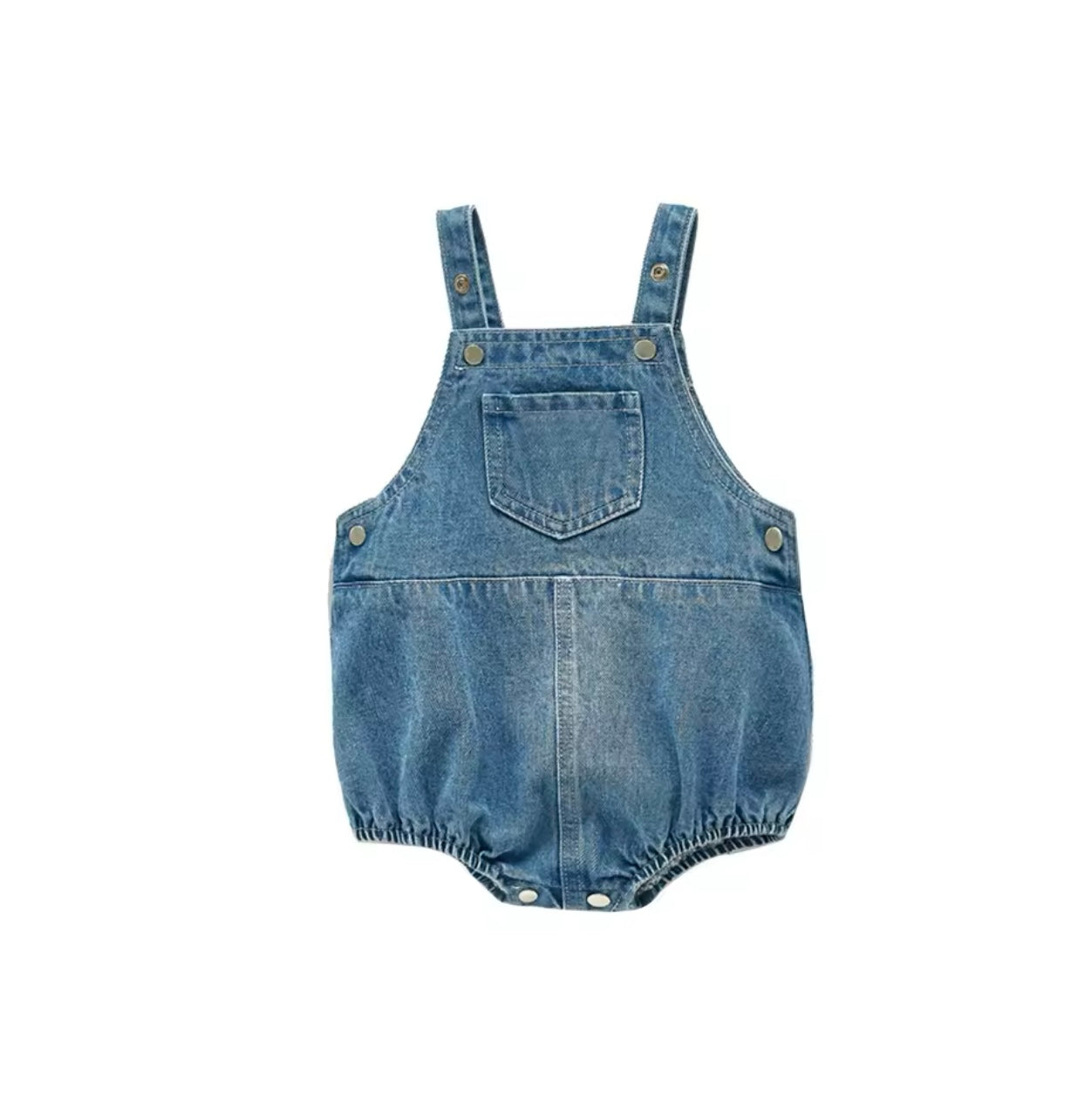 Denim dungaree romper